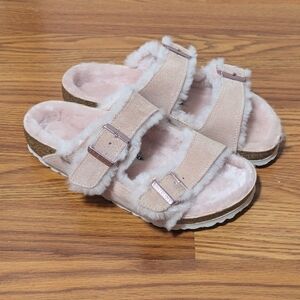Birkenstock Arizona Shearling Suede Leather